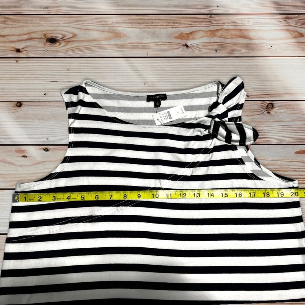 NWT Talbot's Navy and White Striped Dress Size Medium - Picture 5 of 7